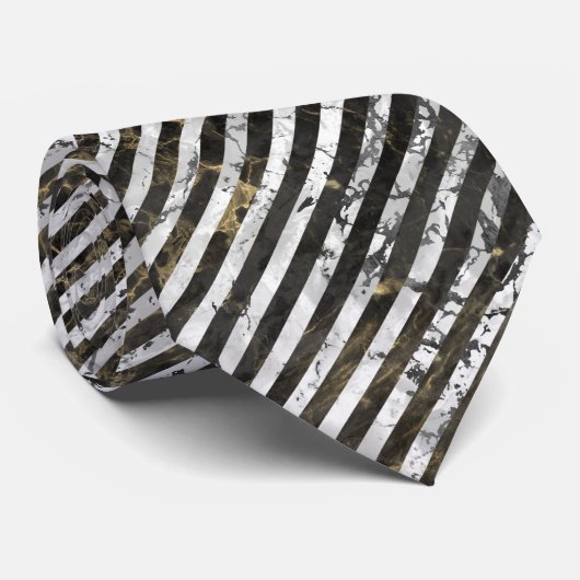 CRAVATE EN ARGENT NOIR EN MARBRE FRAPPÉ (Roulé)