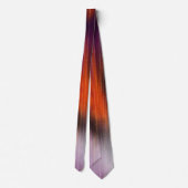 Cravate en bande d'art violet orange ombre (Dos)