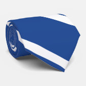 Cravate en bande Mid-Blue et White University (Roulé)