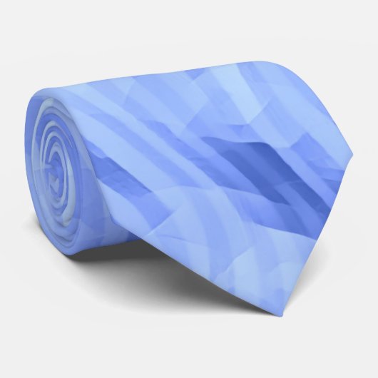 Cravate en bleu d'artsy géométrique rayée (Roulé)