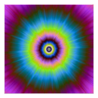 Cravate en bleu rose jaune Zazzle Poster parfait