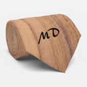 Cravate en bois légère de monogramme (Roulé)