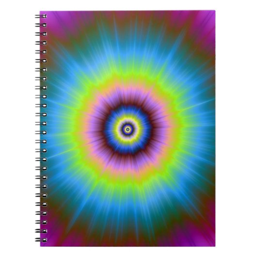 Cravate en Carnet bleu rose jaune (Devant)