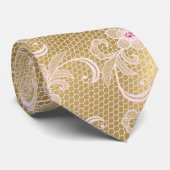 Cravate en dentelle d'or élégante (Roulé)