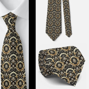 Cravate en fausse soie Art Déco Luxe Gentleman