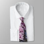 Cravate en fleurs de cerisier rose (Attaché)