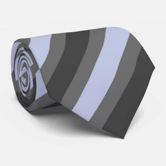 Cravate en Gris Bleu Bleu pour hommes (Roulé)