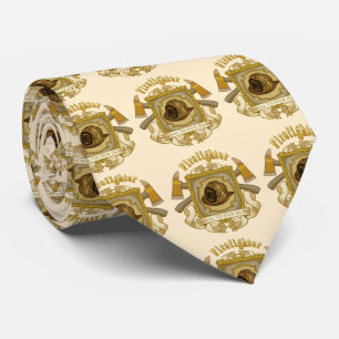 Cravate en ivoire du bouclier loyal du pompier