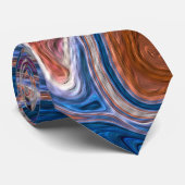 Cravate en marbre bleu et Brown (Roulé)