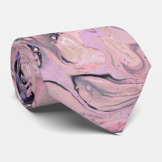 Cravate en marbre rose (Roulé)