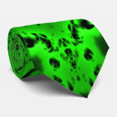 Cravate en soie verte du Roi Demon Power de (Roulé)