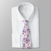Cravate en Teddy Bear Violet Lilas (Attaché)