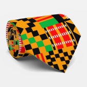Cravate en tissu Kente africain imprimé (Roulé)