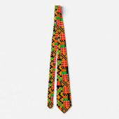 Cravate en tissu Kente africain imprimé (Dos)
