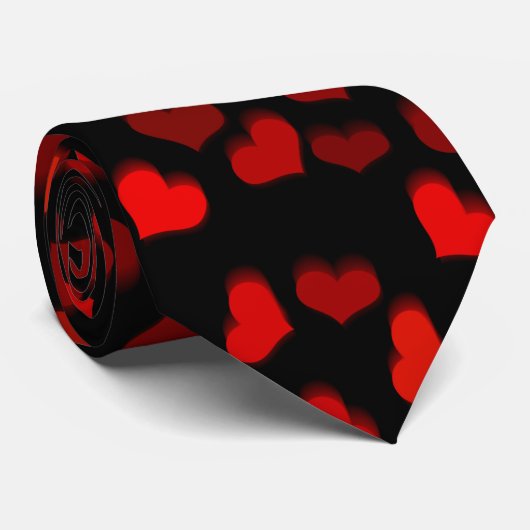 Cravate En Train De Te Tomber ! Les Coeurs rouges modernes (Roulé)