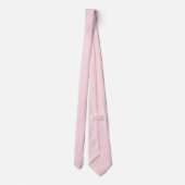 Cravate En vichy chèques de taille moyenne rose et blanche (Dos)