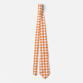 Cravate en vichy orange (Dos)