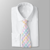 Cravate en vichy Plaids Coeurs Motif sans couture (Attaché)