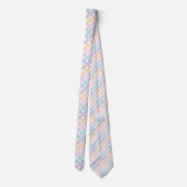 Cravate en vichy Plaids Coeurs Motif sans couture (Dos)