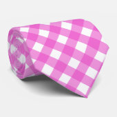 Cravate En vichy rose (Roulé)