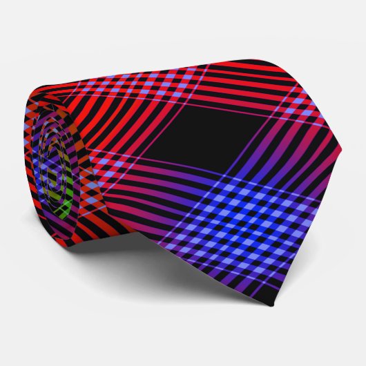 Cravate En vichy vérifier le Motif multicolore (Roulé)