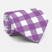 Cravate En vichy violet et violet clair (Roulé)