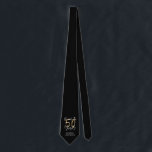 Cravate encourage à 50 ans moderne noir et or<br><div class="desc">Parties scintillant moderne noir et or cadeau 50e anniversaire. Une collection élégante et raffinée.</div>
