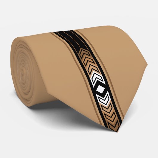 Cravate Endroits sacrés (brun) (Roulé)