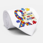 Cravate Enfant avec le ruban de sensibilisation sur l'auti (Roulé)