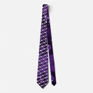 Cravate Enfant mauve lune