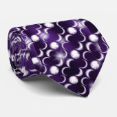 Cravate Enfant mauve lune (Roulé)