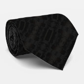 Cravate Enigme Noir (Roulé)