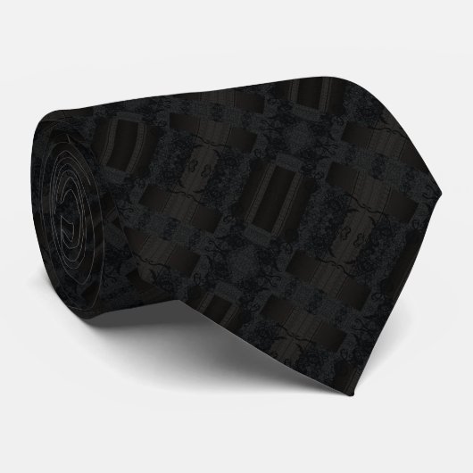 Cravate Enigme Noir (Roulé)