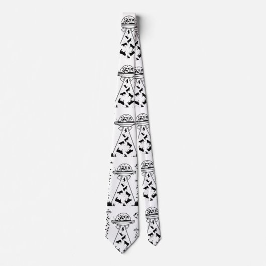 Cravate enlèvement de vache Alien (Devant)