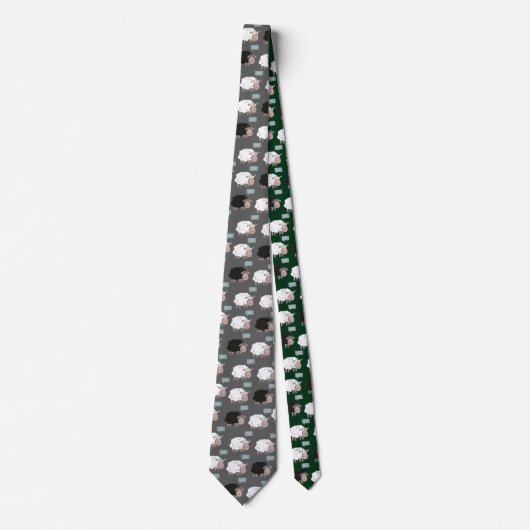 Cravate ennuyée de moutons (Devant)