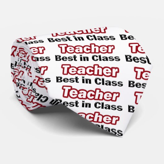Cravate Enseignant le mieux en classe (Roulé)