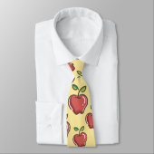 Cravate Enseignant Pommes Arbre Motif Enseignant d'art pré (Attaché)