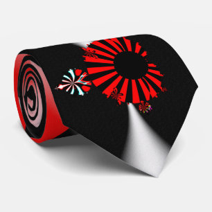 Cravate Ensemble complet mandelbrot noir et rouge belle co
