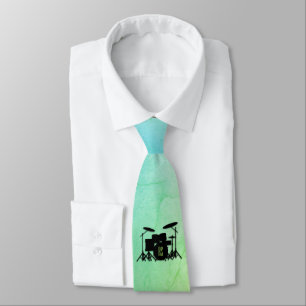 Cravate Ensemble de tambour monogramme vert