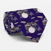 Cravate Ensemble de tambours avec Cymbals Motif Necktie (Roulé)