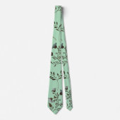 Cravate Ensemble sauvage d'invitation de mariage de menthe (Devant)