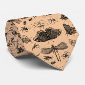 Cravate Entomologie vintage des insectes et des coléoptère (Roulé)
