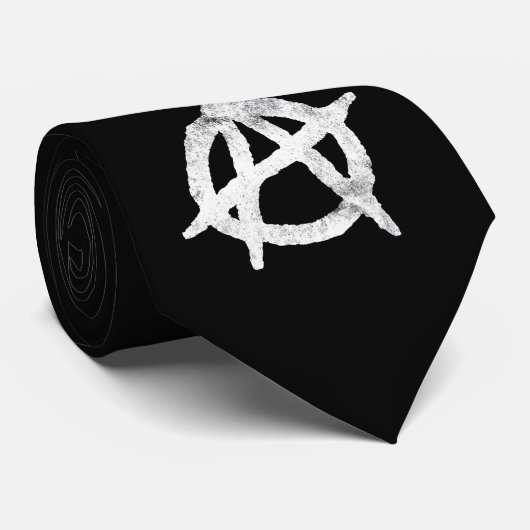 Cravate "entourez" un symbole d'anarchie (Roulé)