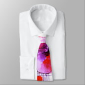 Cravate Entreprise moderne Abstrait rose Bleu (Attaché)