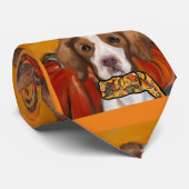 Cravate Épagneul Breton     (Roulé)