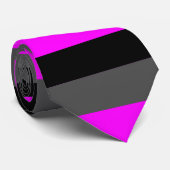 Cravate épaisse de fuchsia, noire et grise de (Roulé)