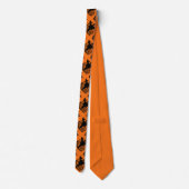 Cravate Épouvantail d'Halloween gothique effrayant Citroui (Dos)