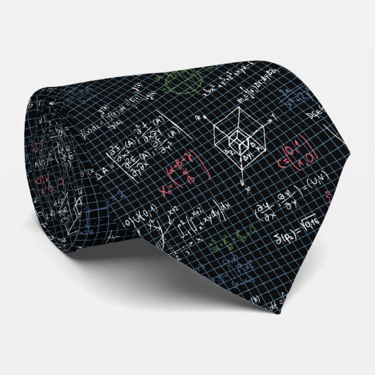 Cravate Equation mathématique pour Geek de mathématiques E (Roulé)