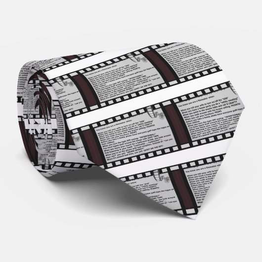 Cravate équipage d'acteur de manuscrit de bobine de film (Roulé)