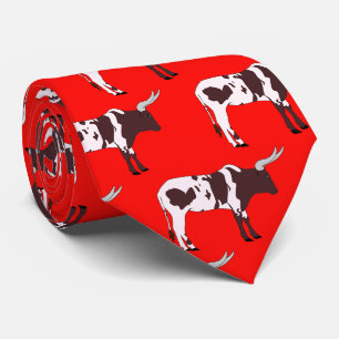 Cravate Équipe de Longhorn Steer Mascotte Football Necktie